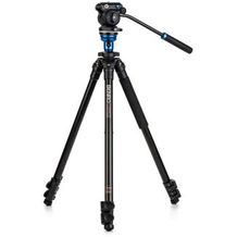 Benro A1573F Aluminum Tripod with S2 PRO Flat Base Fluid Video Head